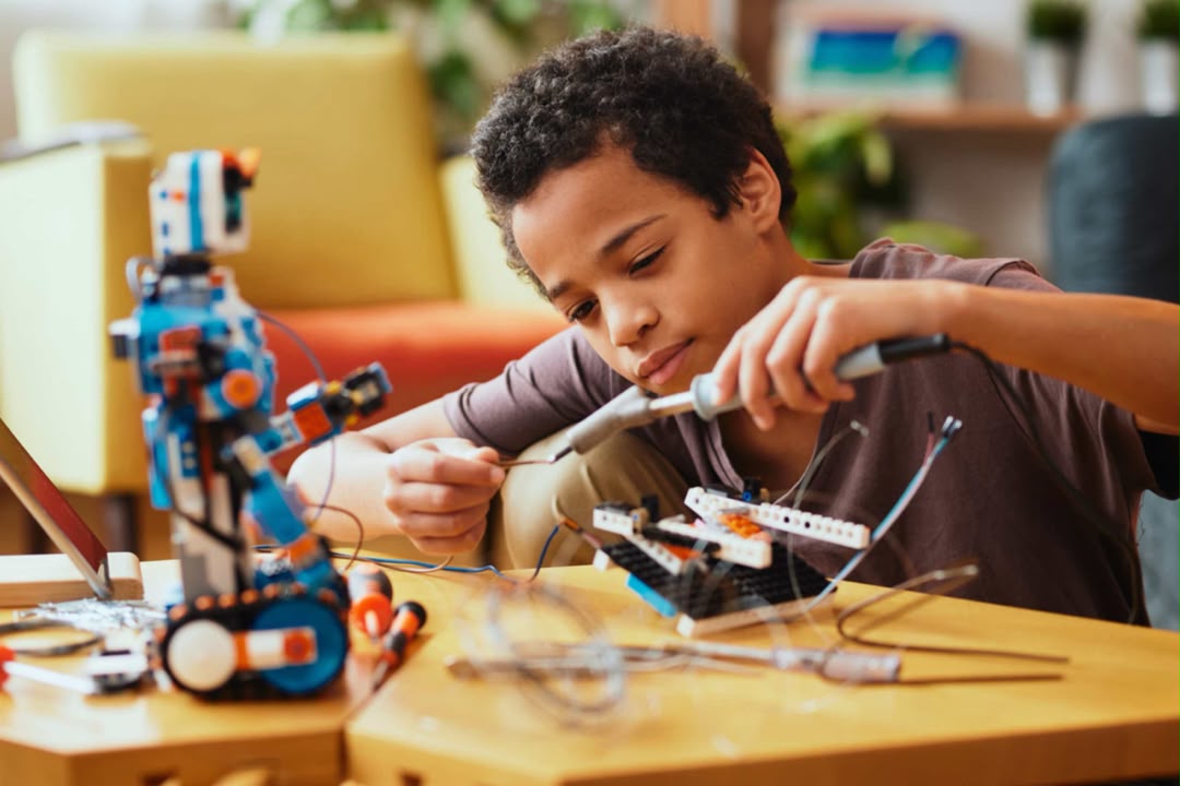 Kids in classroom with a kit